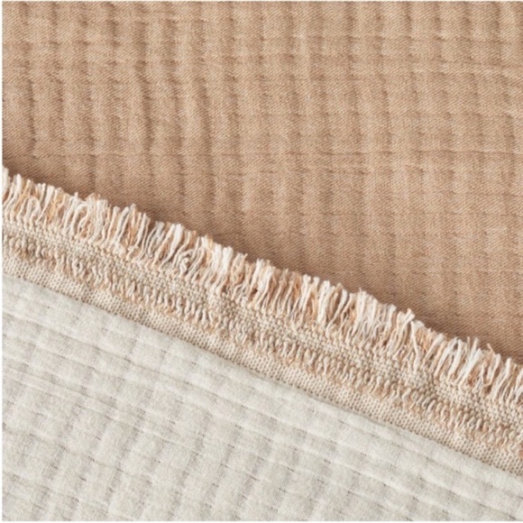 Casaluna F/Q Reversible Cotton Coverlet and 2 Standard Shams, Warm Brown - Picture 16 of 16